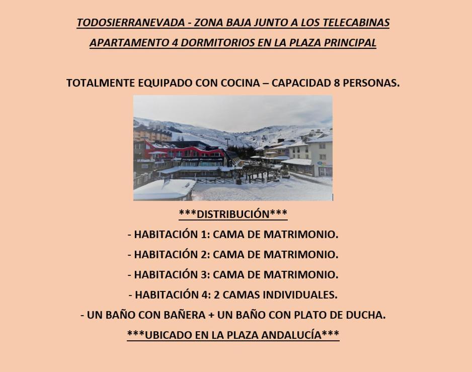 Todosierranevada Zona Baja - Apartamentos De 4 Dormitorios - Junto A Los Telecabinas Sierra Nevada Ngoại thất bức ảnh